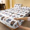 1 Simple Modern Animal Printed Matte Fitted Sheet, Bedroom Printed Bed Cover, Bedding (Excluding Pillowcases)