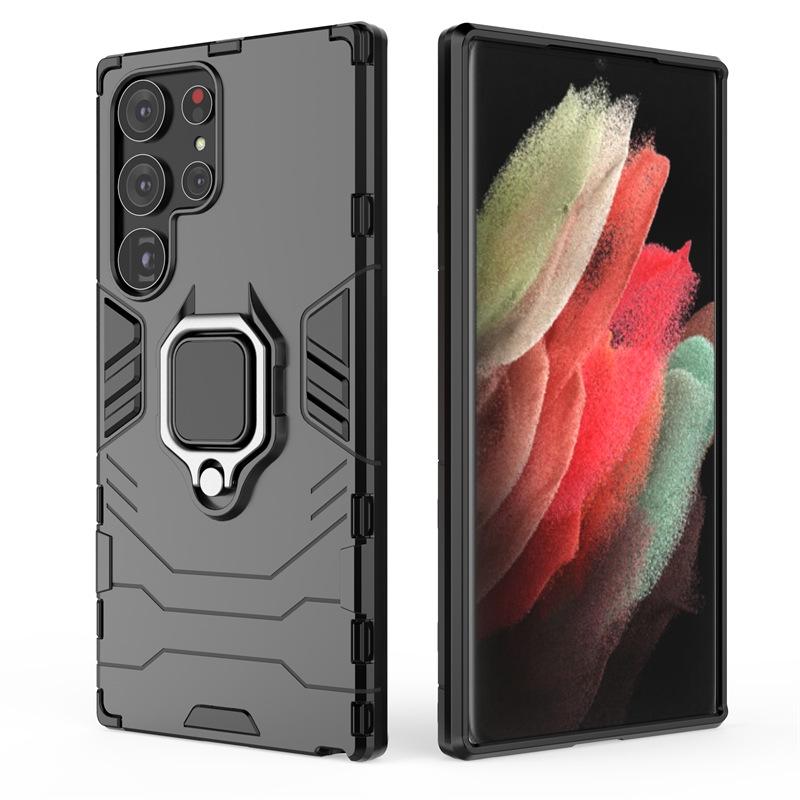 Подходит для чехла мобильного телефона Samsung S25Ultra Черная Пантера S24Ultra со всех сторон S23Ultra с подставкой S22 противоударный S21