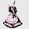 New Japanese Lolita Black Powder Maid Cos Sweet Girl Cute Cat Bow Soft Girl Suit