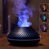 Portable Noiseless Aroma Fire Flame Volcano Essential Oil Diffuser Mist Flame Humidifier With 7 Colors Night Light