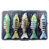 5 PCS Multi Jointed Swimbaits Fishing Lures for Bass Trout Perch Slow Sinking Lifelike Fishing Lure Kit Swimming Lures Freshwater Saltwater