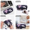 Pen Case Practical Durable 300D Polyester Zipper Closure with Main Compartment Mesh Pocket and Pen Slots for Classroom Use