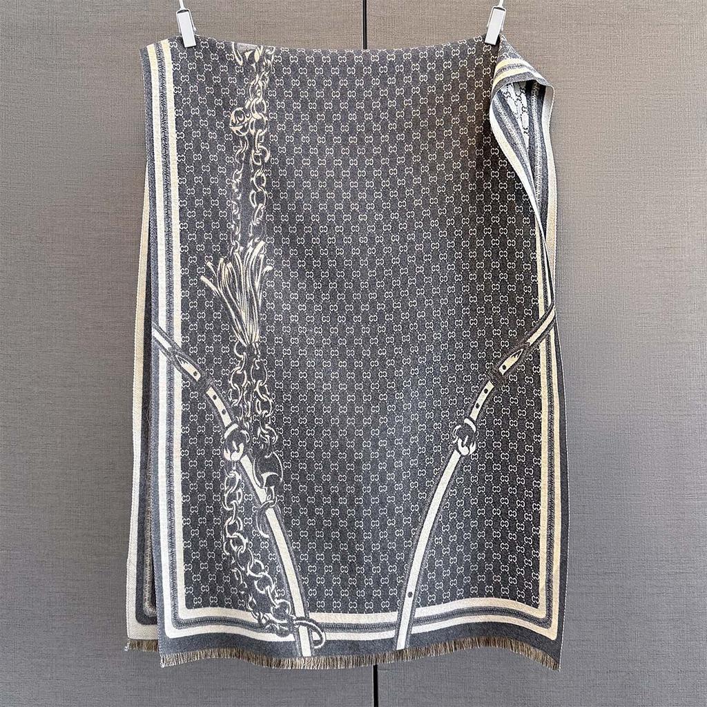 Autumn New Imitation Cashmere Jacquard Craftsmanship Light Luxury Versatile Temperament Scarf with Thickened Warm Shawl