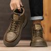 Fashion Men's High Top Boots New Casual Fashion Comfort Casual Boots Wear-resistant Height Increasing Versatile High Top Workwear Boots