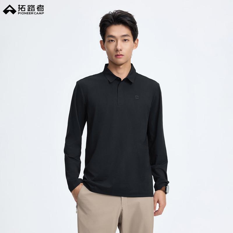 Мужская спортивная футболка-поло с длинным рукавом