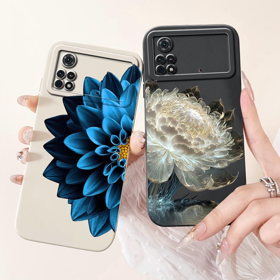 Чехол для Xiaomi Poco M4 Pro 4G Милый Мультяшный Кролик Ударопрочный Чехол для Телефона Для Xiaomi Poco X4 Pro PocoM4 Pro 5G Мягкие Fundas