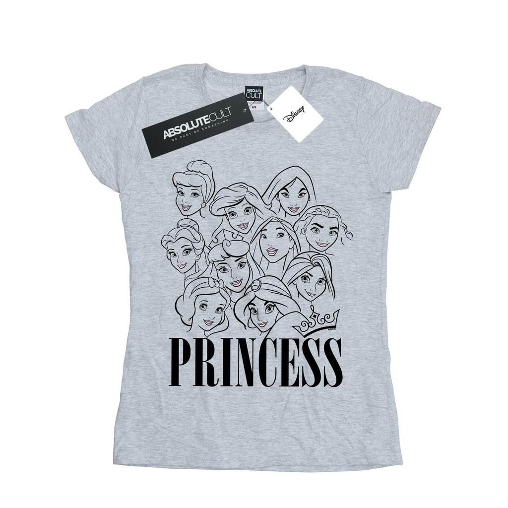 Disney Womens/Ladies Princess Multi Faces Cotton T-Shirt
