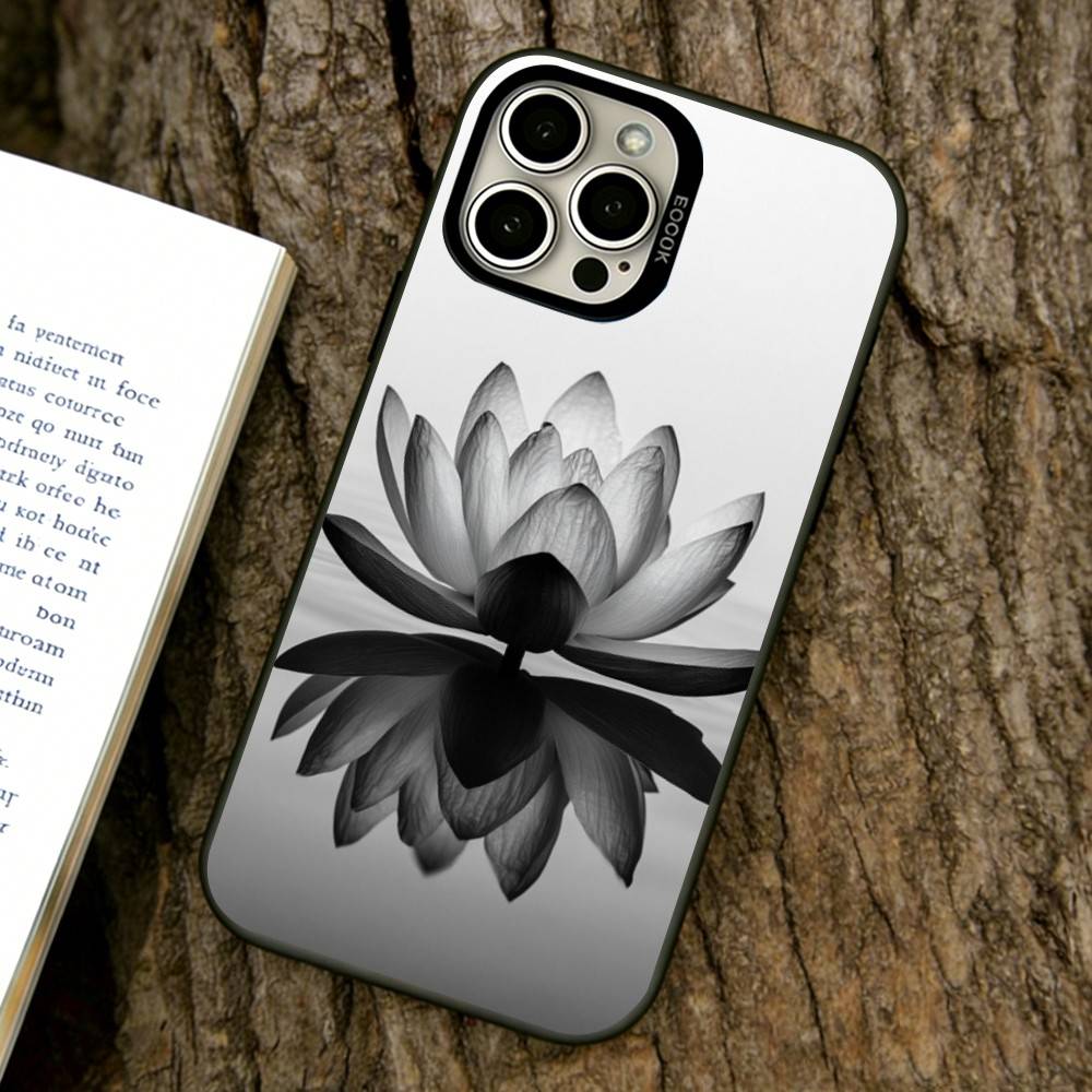 Чехол для телефона с темными цветами для iPhone 17, 16, 15, 14, 13, 12, 11 Plus, Pro Max, XS, Цветной Посеребренный Внутренний Чехол