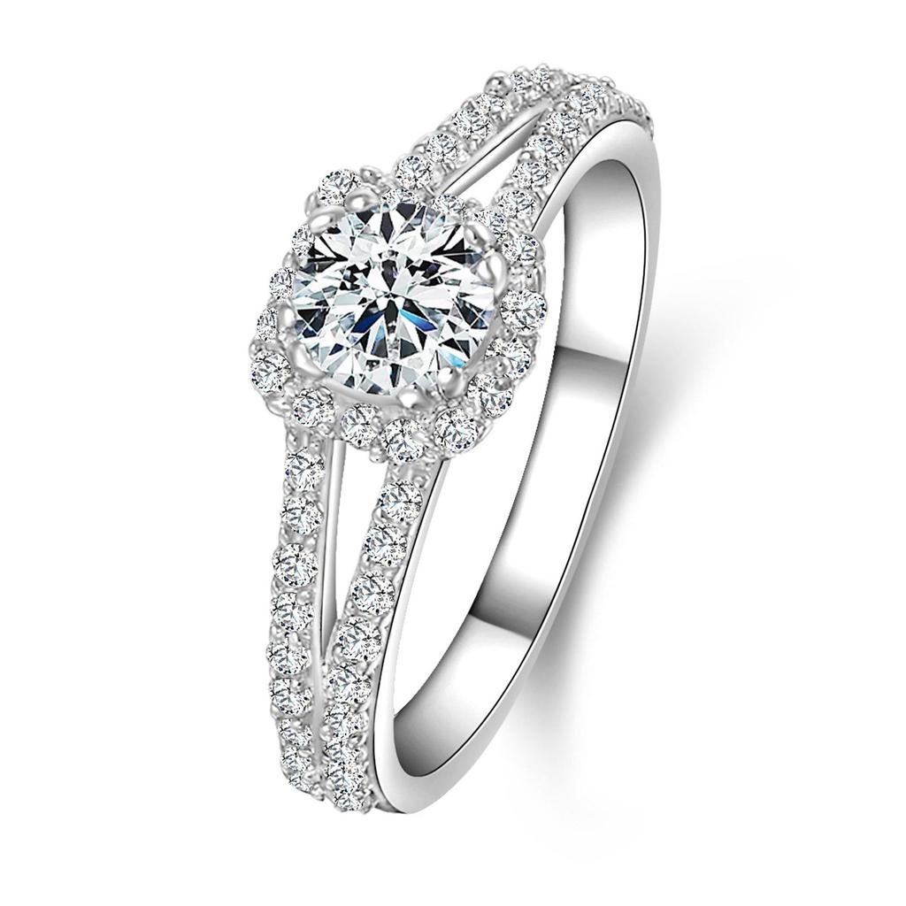 Женское кольцо с широким ободком и микропаве из цирконов - Модное, Роскошное, Трендвое Заявление