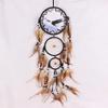 Ловец снов ручной работы Креативные настенные украшения Узор волка Индийский ловец снов Ретро перьевое украшение Домашний декор для комнаты