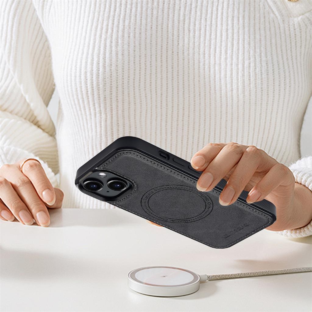 LC.IMEEKE Для iPhone 13 mini Магнитный чехол Совместимый с MagSafe Кожаная TPU задняя крышка
