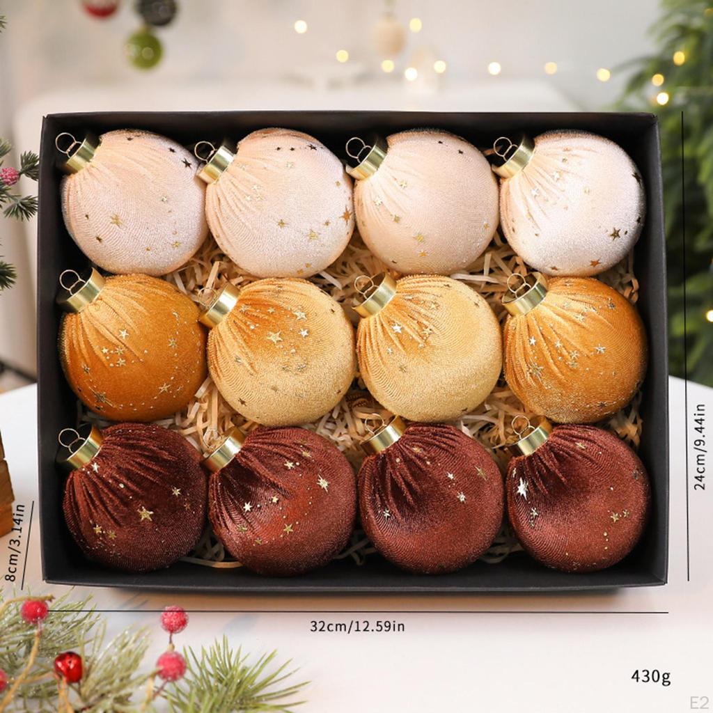 Флокированные рождественские шары, елочные украшения, подвески-шары, рождественский декор, прочные украшения для елки для