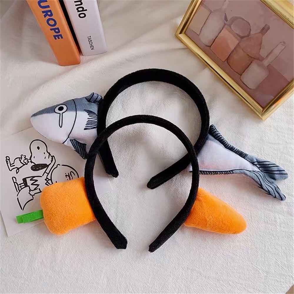 Shark Women Gift Carrot Shark Headband Accessories Funny Hair Hoop