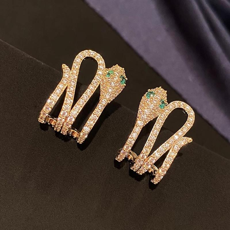 Легкие роскошные серьги в виде змеи, классические серьги в стиле темперамент для женщин, элегантное платье с аксессуарами