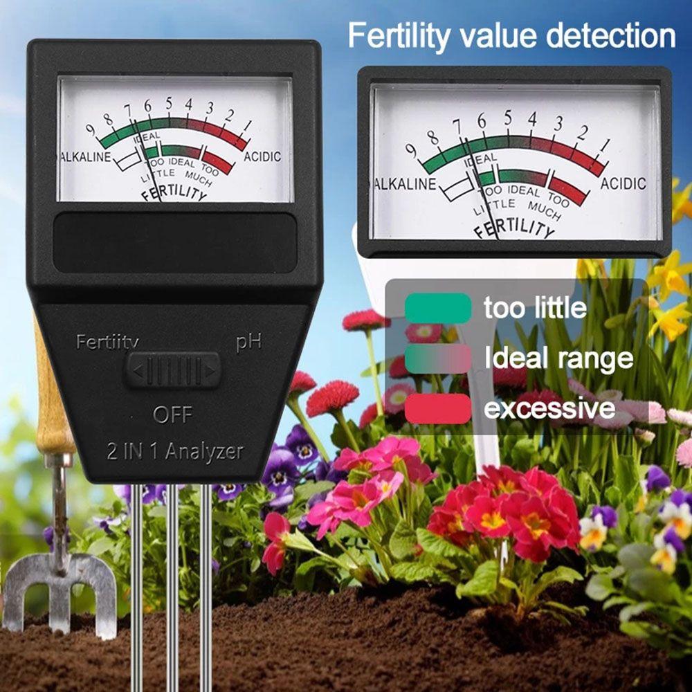 Meter Monitor Plants 2 in 1 Soil PH Fertility Meter Soil PH Tester With 3 Probes Soil Hygrometer