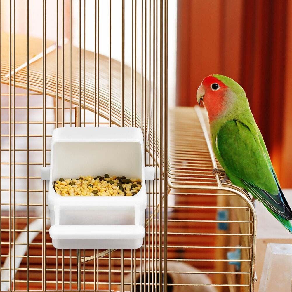 Parrot Peony Food Cup Bird Cage Food Box Bird Feeder Parrot Food Box Parakeet Water Dispenser