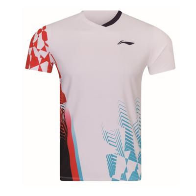 Коллекция Li Ning для бадминтона Бадминтонная футболка Унисекс Белая AAYW051-2