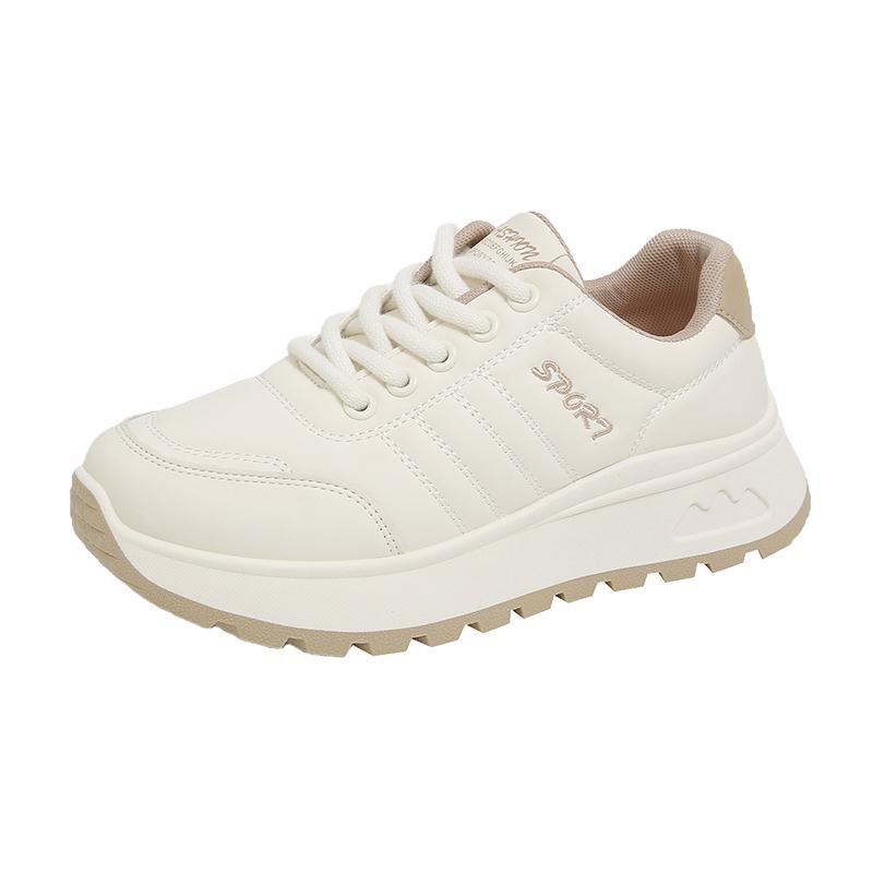 Мода Мода Осень 2025 Женские Повседневные Кроссовки Кожаные Женские Кроссовки Женские Туфли на Платформе Вулканизированные Zapatillas De Mujer 962