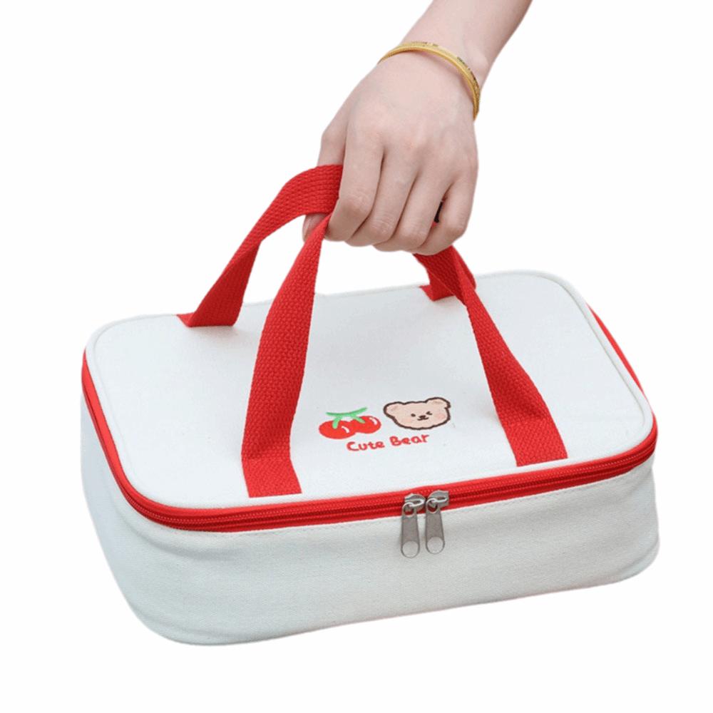 Large Capacity Lunch Box Bag Thickened Bento Bag Anti-cooling Thermal Bag Student