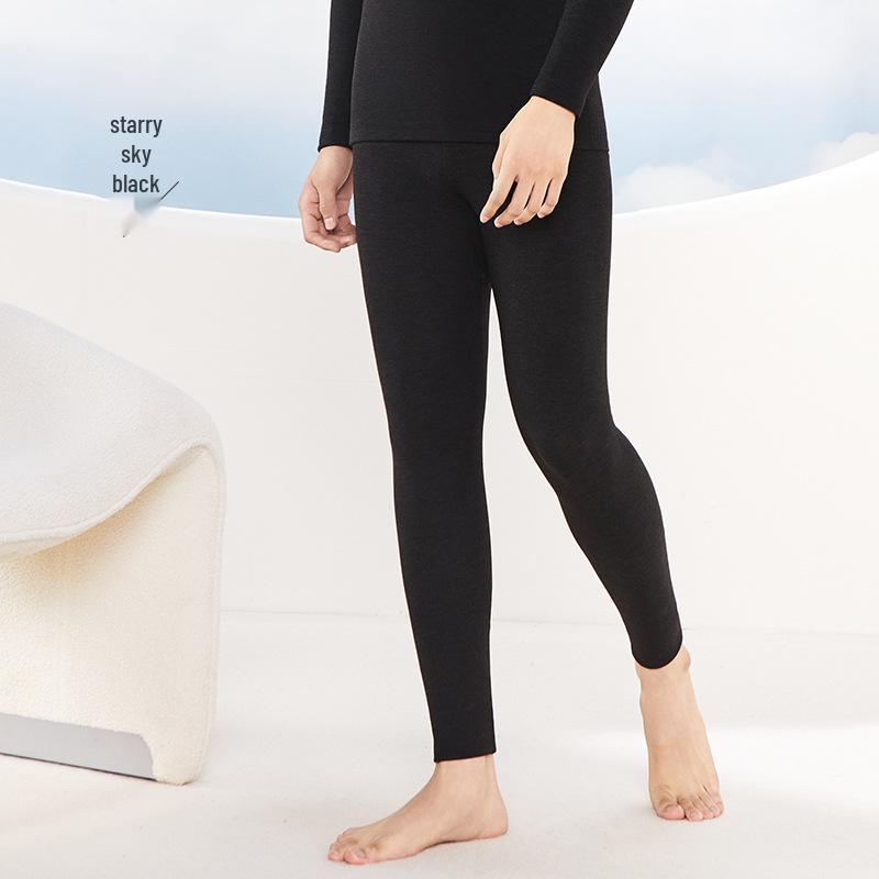 Мужской термокомплект из кашемира, похожего на шелк - Толстый, теплый и с отделкой для осени/зимы