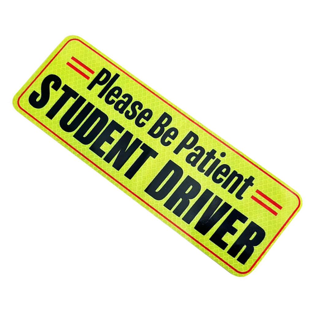 Предупреждение о безопасности Магнит для водителя Пожалуйста, будьте терпеливы Магнит для водителя-студента Многоразовая светоотражающая наклейка на бампер для водителя-новичка