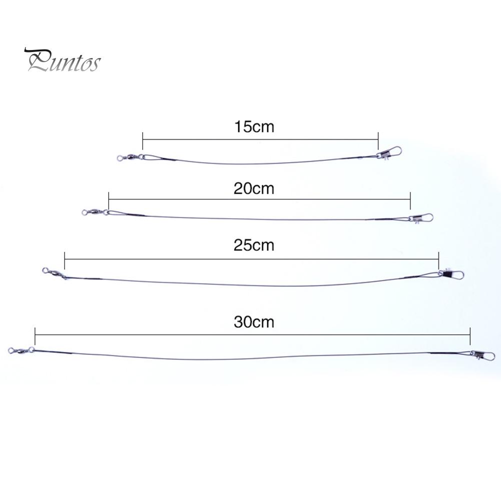 Puntos 20 шт. против укуса стальная проволока поводок поворотная леска снасти инструмент рыбный аксессуар