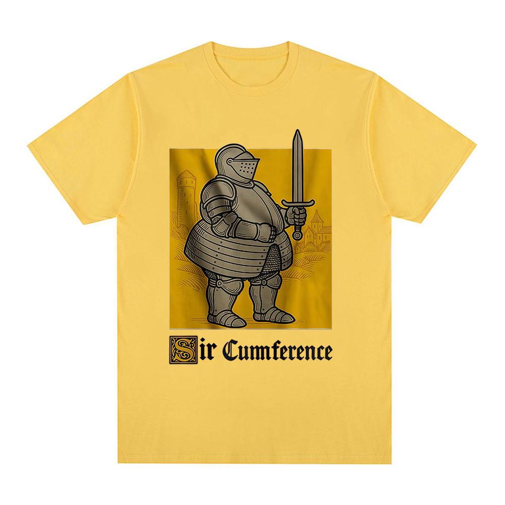 Sir Cumference Funny Knight Meme Graphic Tshirts Unisexs Women Cotton Casual Oversized Short Sleeves T Shirts Fashion Streetwear