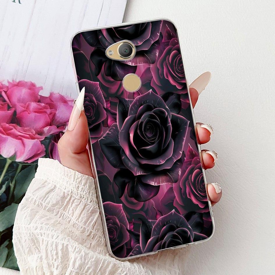 For Sony Xperia XA2 Case H3113 H3123 H3313 Cover Fashion Art Flower Painted Soft TPU Bumper on Sony Xperia XA2 Ultra H3213 Shell