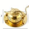 Elegant Golden Teapot-Shaped Stainless Steel Tea Infuser-Reusable Strainer for Loose Leaf and Herbal Teas