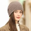 Новая женская зимняя шапка, уличная модная теплая шапка-бини для женщин, повседневная вязаная шапка с жемчужным украшением