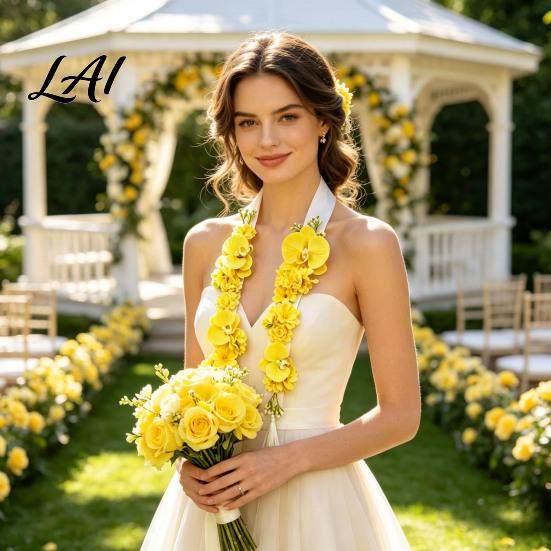 Decorative Strap for Crafts Flower Graduation Leis Artificial Floral Satin Ribbon Grad Stole Senior Tropical Shop Packaging Supplies Leis