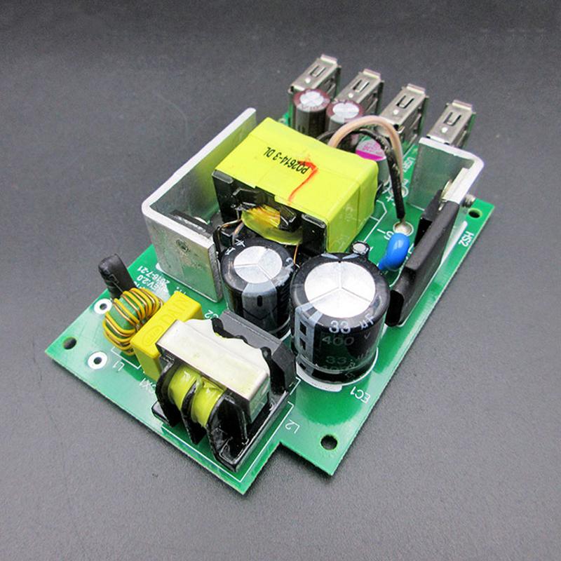 5V6A 4 Port USB Socket Output Mobile Phone Charging Board Power Adapter Module