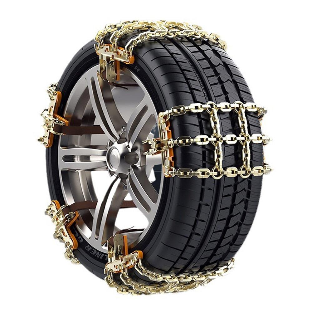 Thickened Stainless Steel Snow Chain Driving Safety Auto Anti-Skid Chain for Tire Width 165-285mm