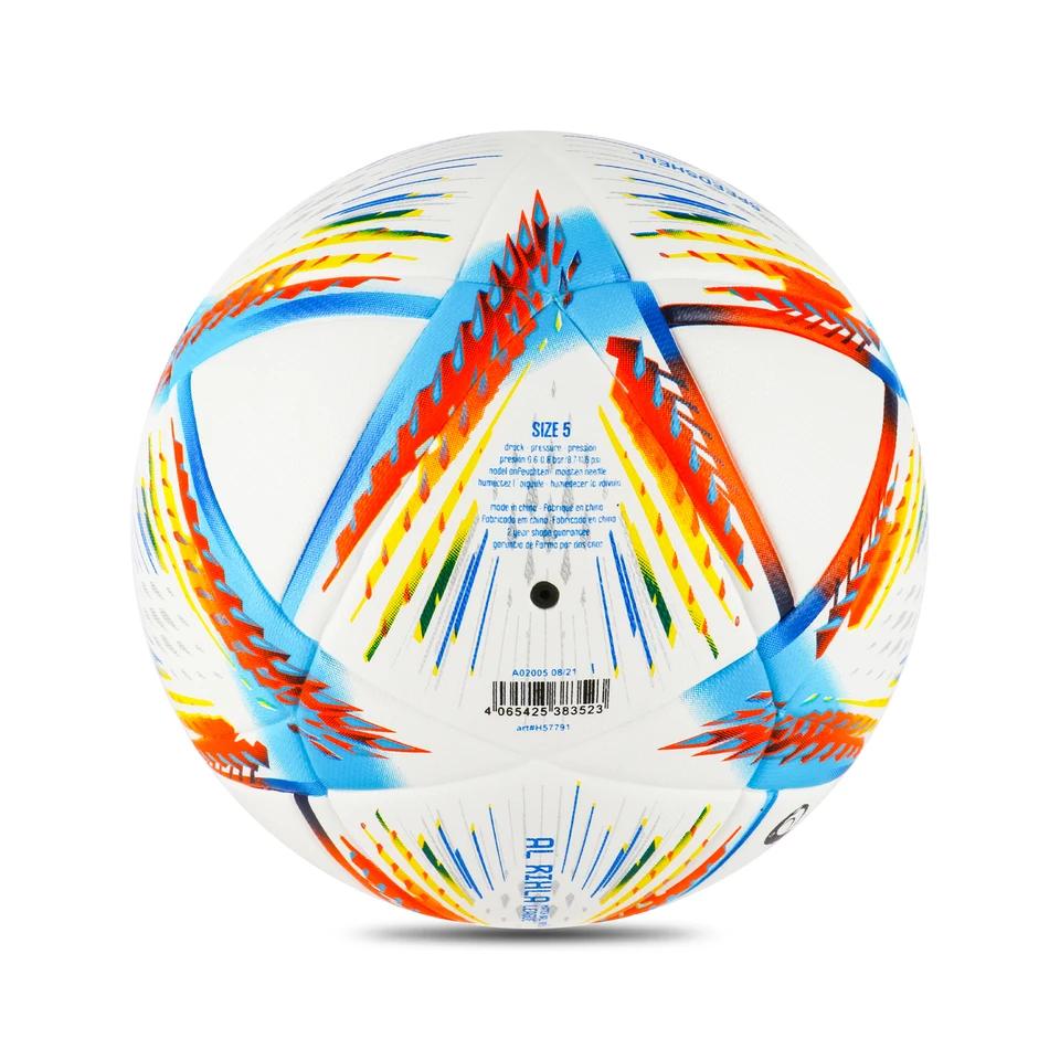 Профессиональный игровой футбольный мяч 2022, размер 5 из искусственной кожи, хит продаж, тренировочные футбольные мячи для занятий спортом на открытом воздухе, высококачественный футбол для командных видов спорта