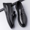 2025 осень новые кожаные повседневные туфли Doudou мужские деловые мягкие подошвы универсальные однопедальные мокасины мужские 9112