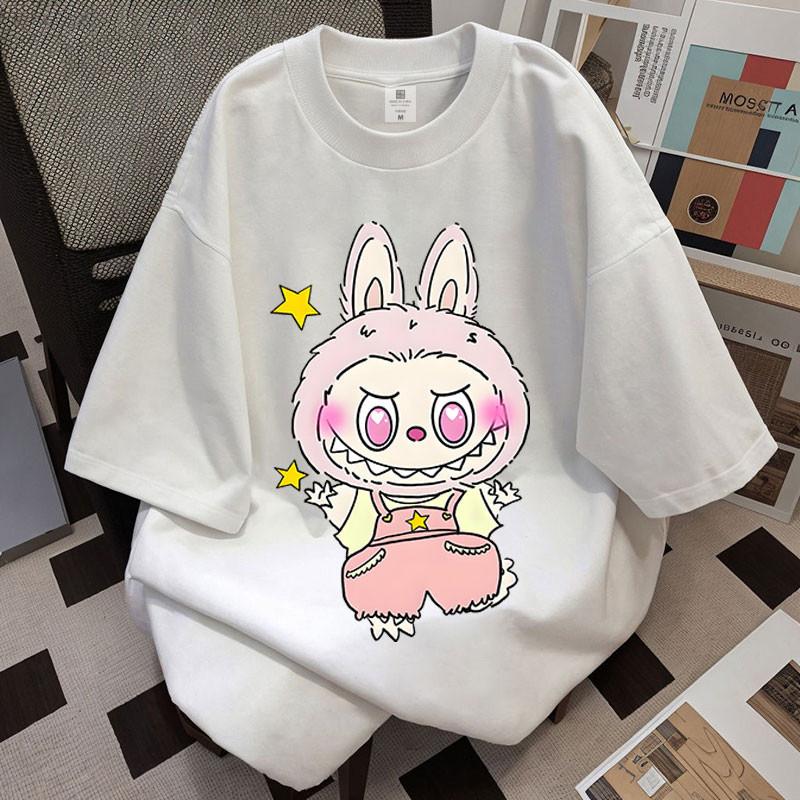 Новая футболка унисекс с принтом LABUBU 2025, повседневный модный топ