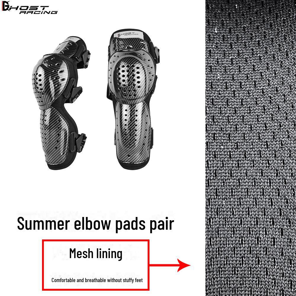 Комплект летних наколенников и налокотников для мотоциклистов - защитное снаряжение для мужчин и женщин, леггинсы для защиты от падений и рыцарское снаряжение