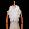 Lace Court Lapel Vintage Fake Collar Ruff Tulle Scarf Cosplay Accessory Dress Layered Ruffled Detachable Mesh Collar Shawl