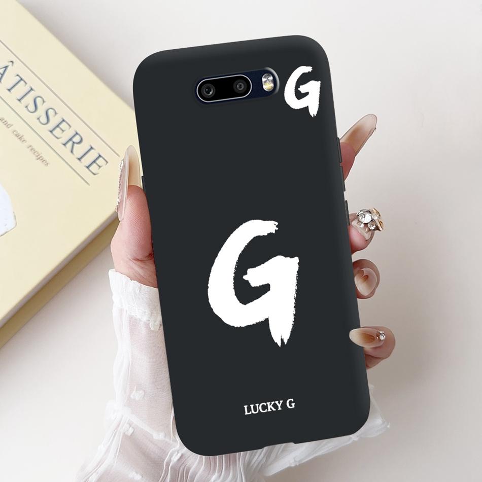 For LG V50S ThinQ / V50 ThinQ 5G Lucky Initial Letter Phone Case For LG V50 V50S ThinQ Black Silicone Soft Cases Bumpers