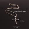 Inlaid Zirconia Cross Necklace For Men, Trendy And Personalized Fashion Accessory Gift