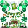 Украшения ко Дню Святого Патрика, украшения ко Дню Святого Патрика - включая подвесные завитки, бумажные веера, баннеры, украшения для торта, помпоны, конфетти и воздушные шары