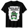 Унисекс футболка с пучком, 'Mental Health Matters' (Психическое здоровье имеет значение), Зеленая лента