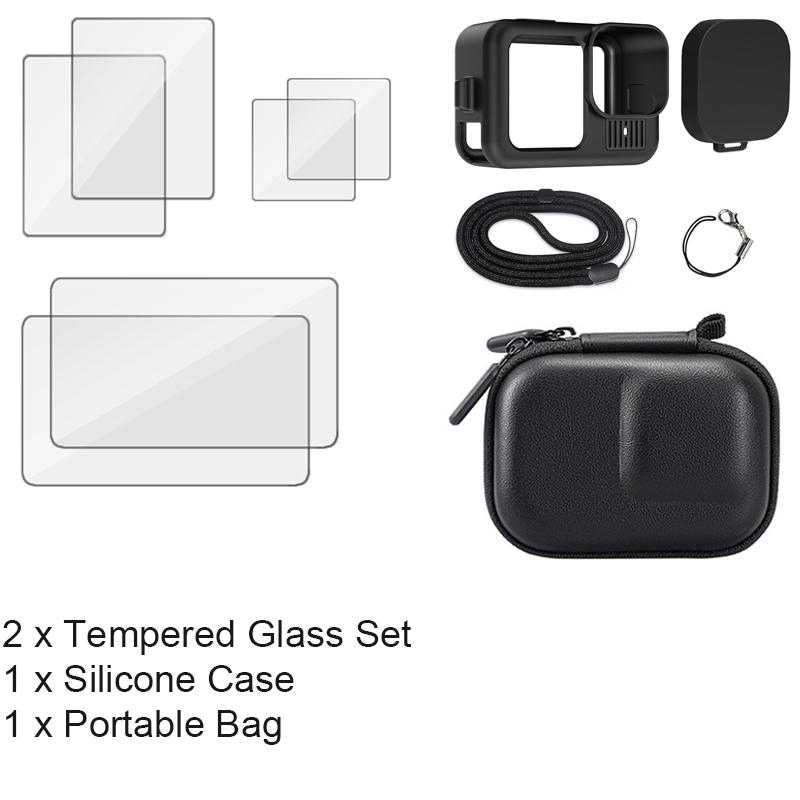 Защитная пленка для экрана GoPro Hero 13, силиконовый чехол, защита из закаленного стекла, сумка, крышка для объектива для Go Pro Hero 13 Black, аксессуары