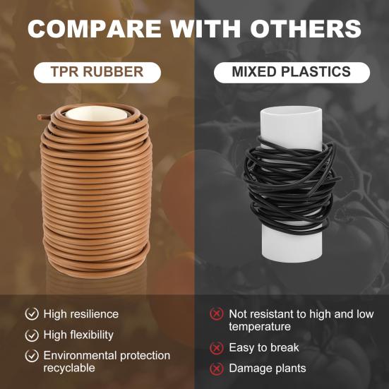 1 рулон, мягкие гибкие садовые стяжки, проволока для растений, поддерживающая фиксация вьющихся растений, стяжки, садовые принадлежности