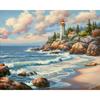 Painting By Numbers Pictures For Adults On Canvas Seaside Landscpae Digital Coloring Oil Paintings By Number Home Deco