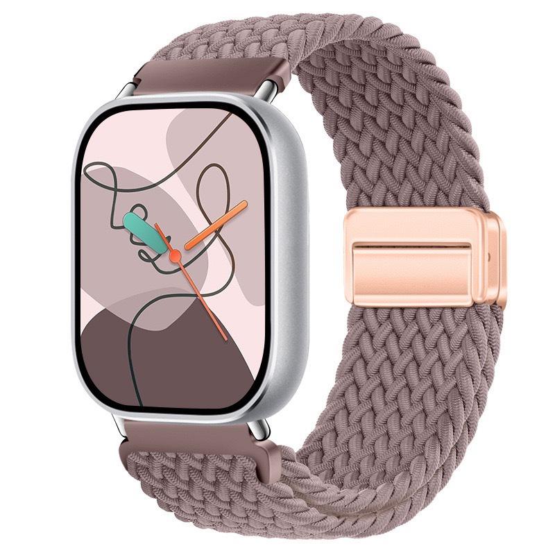 Совместимо с Huawei Band Fit 3/4/5 Pro: Магнитный тканевый и нейлоновый ремешок для часов
