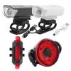 2Pcs/Set Waterproof Bike Headlight Tail Light Set USB Rechargeable MTB Front Back Lamp  Road