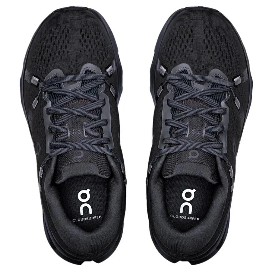 ON Womens Cloudsurfer 2 'Triple Black' (women's sizes) Black / Black Running Shoes 3WF10101043