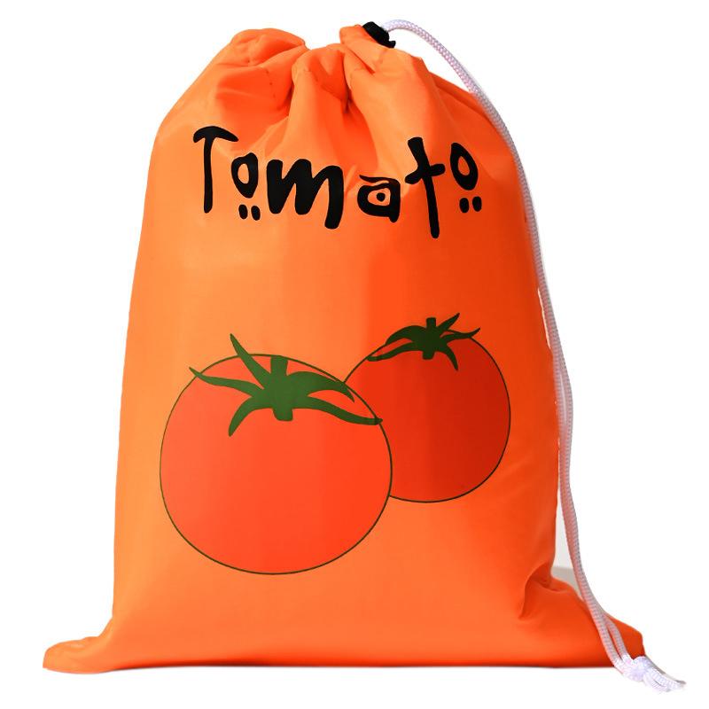 Fruit Vegetables Thermal Insulation Shockproof Eco Friendly Storage Bag With Pockets Drawstring Reusable