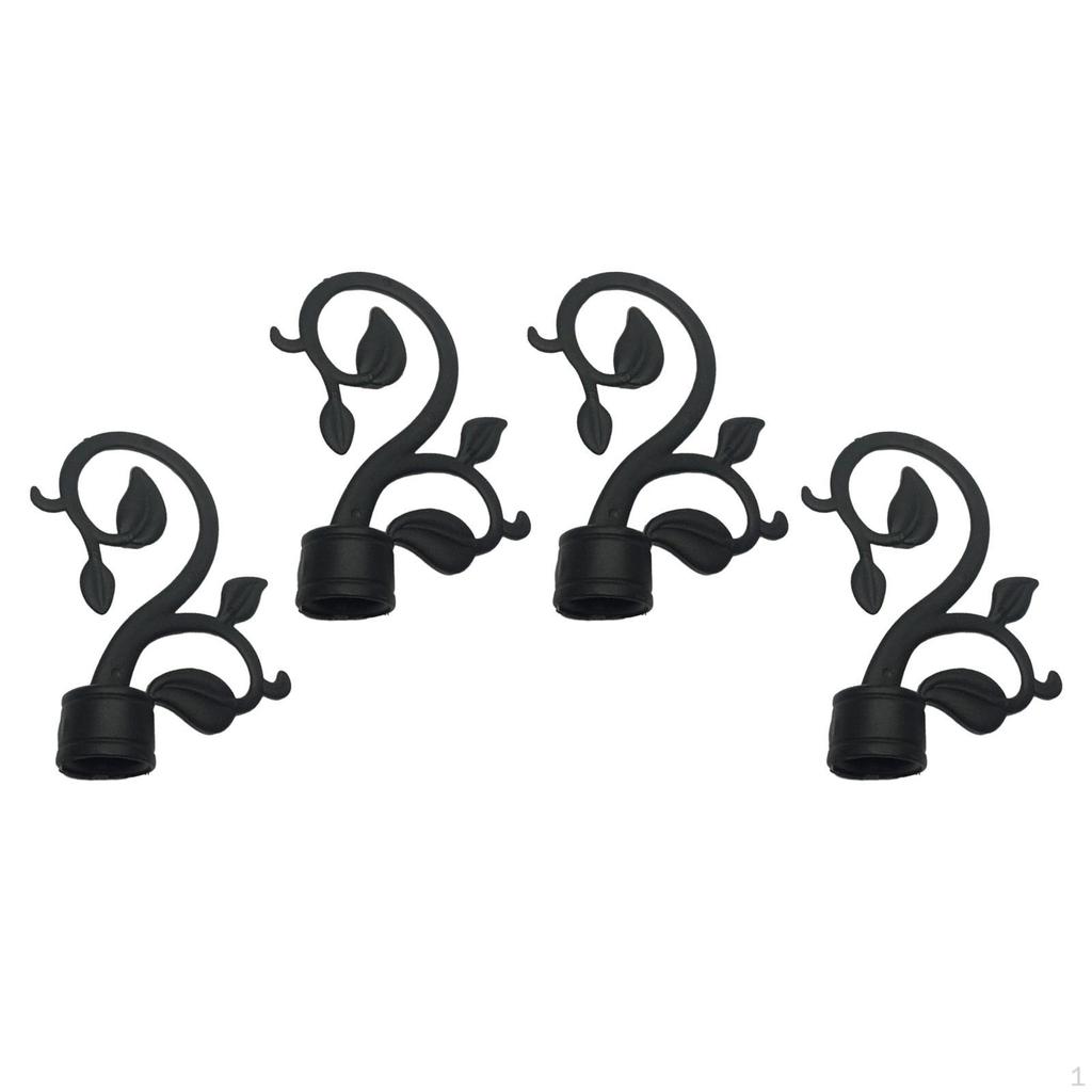 4 Piece Curtain Finials, End Caps for Rods, Rod Decorative Finials